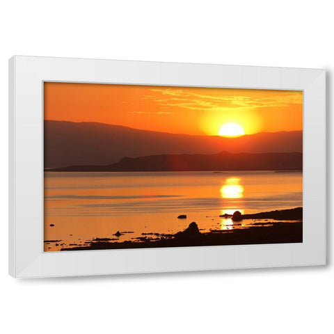Sunrise-Mono Lake-California White Modern Wood Framed Art Print by Jones, Adam