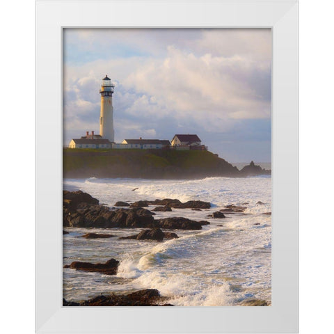 Pigeon Point Lighthouse-Big Sur-California-USA White Modern Wood Framed Art Print by Miller, Anna