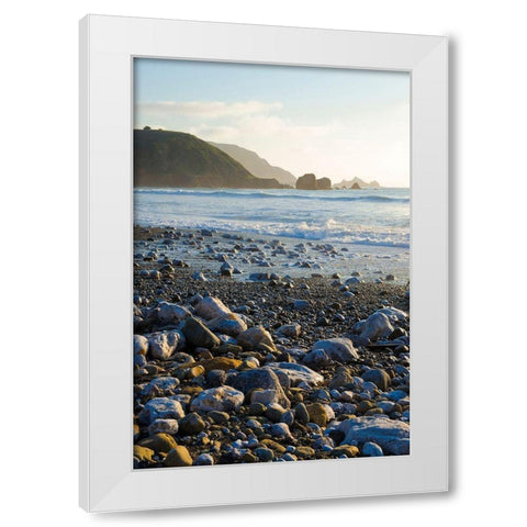 Rockaway Beach-Pacifica-California-USA White Modern Wood Framed Art Print by Miller, Anna