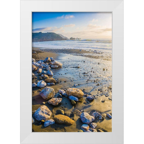 Rockaway Beach-Pacifica-California-USA White Modern Wood Framed Art Print by Miller, Anna
