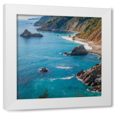 Big Sur Area-California-USA White Modern Wood Framed Art Print by Miller, Anna