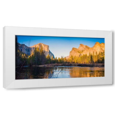 Merced River-Yosemite National Park-California-USA White Modern Wood Framed Art Print by Miller, Anna