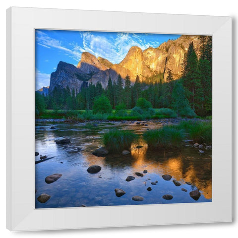 Merced River-Yosemite National Park-California-USA White Modern Wood Framed Art Print by Miller, Anna