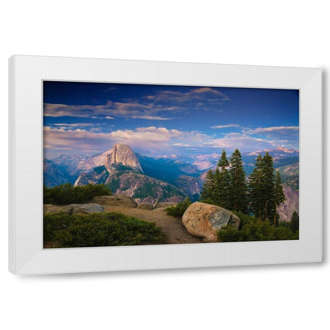 Half Dome from Glacier Point-Yosemite National Park-California-USA White Modern Wood Framed Art Print by Miller, Anna