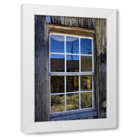 CA, Bodie State Park, Ghost town building White Modern Wood Framed Art Print by Kirkland, Dennis