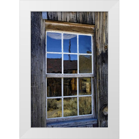 CA, Bodie State Park, Ghost town building White Modern Wood Framed Art Print by Kirkland, Dennis