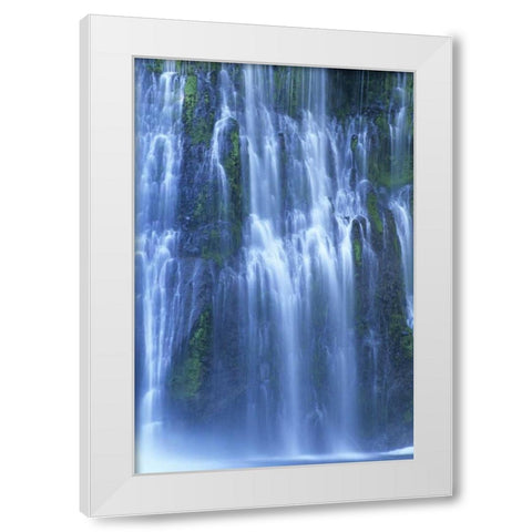 CA, McArthur-Burney Falls SP Burney Falls White Modern Wood Framed Art Print by Welling, Dave