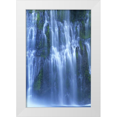 CA, McArthur-Burney Falls SP Burney Falls White Modern Wood Framed Art Print by Welling, Dave