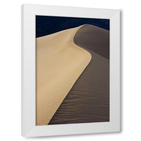 CA, Death Valley NP Dune ridge in morning light White Modern Wood Framed Art Print by Young, Bill