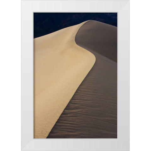 CA, Death Valley NP Dune ridge in morning light White Modern Wood Framed Art Print by Young, Bill