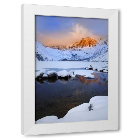 California, Sierra Nevada Convict Lake, Sunrise White Modern Wood Framed Art Print by Flaherty, Dennis