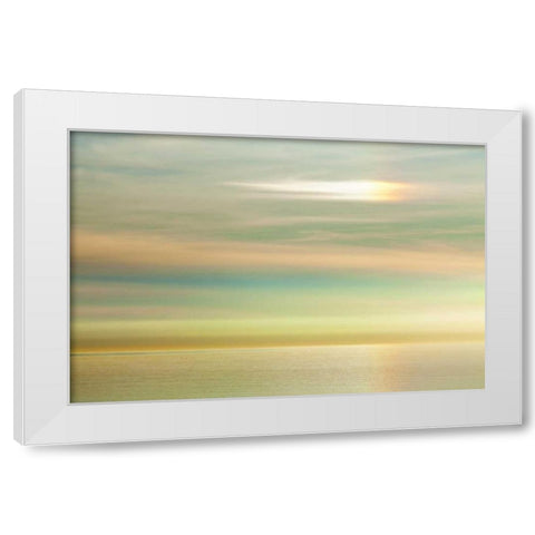 USA, California, La Jolla Sunset on ocean White Modern Wood Framed Art Print by Paulson, Don