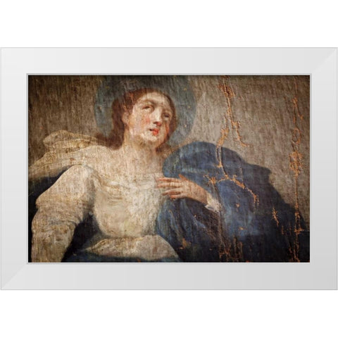 CA, Jolon, Painting of The Assumption White Modern Wood Framed Art Print by Paulson, Don