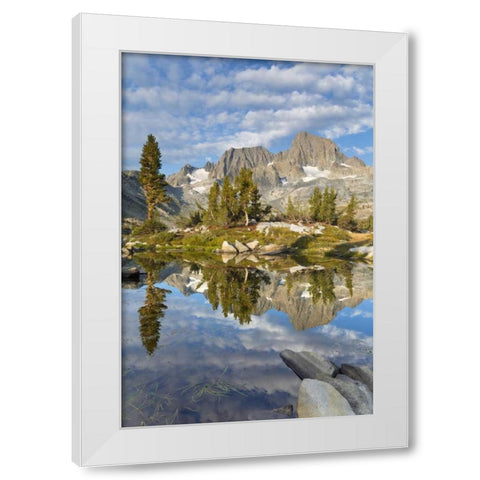 California Mountains reflect in Garnet Lake White Modern Wood Framed Art Print by Paulson, Don
