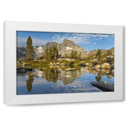 California Mountains reflect in Garnet Lake White Modern Wood Framed Art Print by Paulson, Don