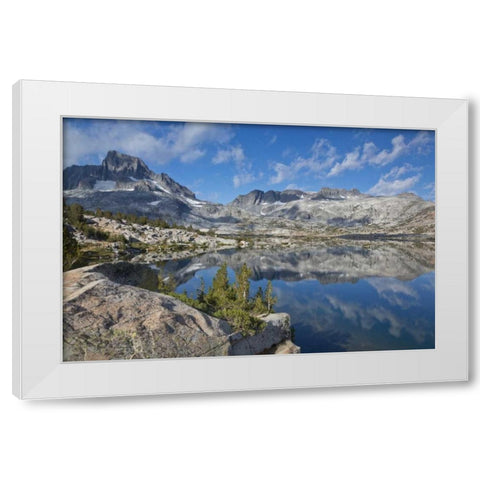 CA, Inyo NF Landscape of Thousand Island Lake White Modern Wood Framed Art Print by Paulson, Don