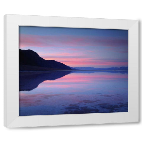 California, Death Valley NP Badwater at dawn White Modern Wood Framed Art Print by Talbot Frank, Christopher