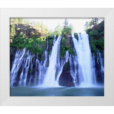 California, McArthur-Burney Falls, Burney Falls White Modern Wood Framed Art Print by Talbot Frank, Christopher