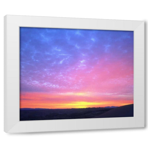 CA, San Diego, Sunrise Clouds over the desert White Modern Wood Framed Art Print by Talbot Frank, Christopher