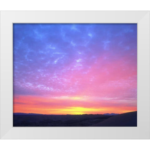 CA, San Diego, Sunrise Clouds over the desert White Modern Wood Framed Art Print by Talbot Frank, Christopher