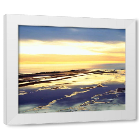 CA, San Diego Sunset Cliffs tide pools at sunset White Modern Wood Framed Art Print by Talbot Frank, Christopher