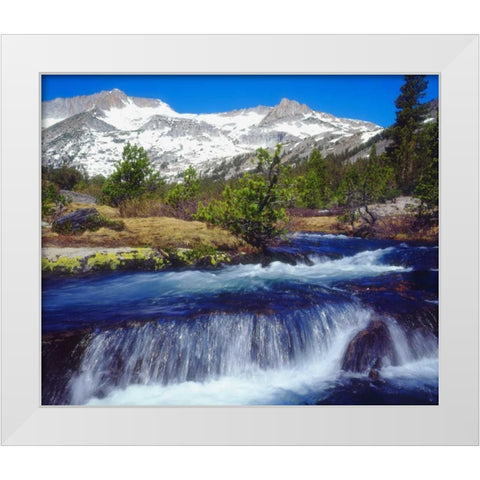 CA, Sierra Nevada A Creek in the High Sierra White Modern Wood Framed Art Print by Talbot Frank, Christopher