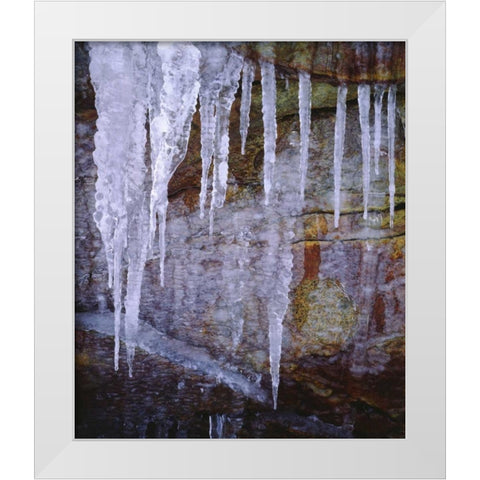 California, Sierra Nevada Icicles in the Sierra White Modern Wood Framed Art Print by Talbot Frank, Christopher