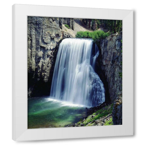 California, Sierra Nevada Rainbow Falls White Modern Wood Framed Art Print by Talbot Frank, Christopher