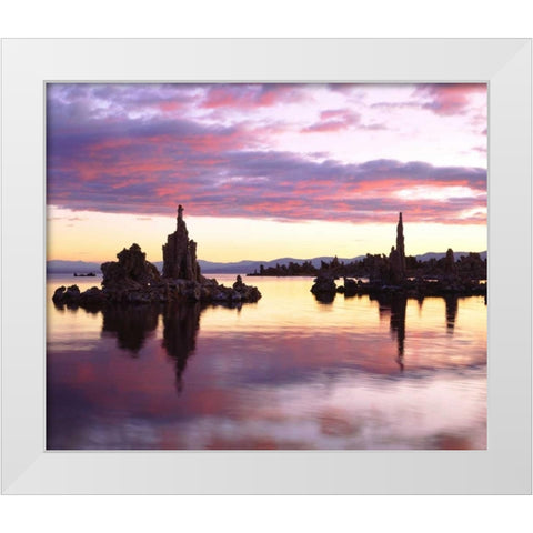 California Tufa Formations on Mono Lake White Modern Wood Framed Art Print by Talbot Frank, Christopher