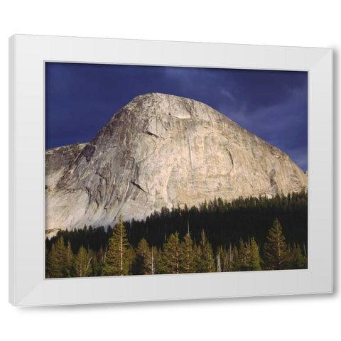 CA, Yosemite Fairview Dome in Tuolumne Meadows White Modern Wood Framed Art Print by Talbot Frank, Christopher