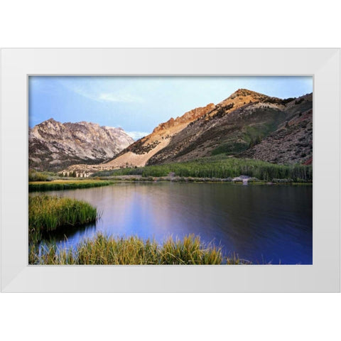 California, Bishop North Lake at sunrise White Modern Wood Framed Art Print by Flaherty, Dennis