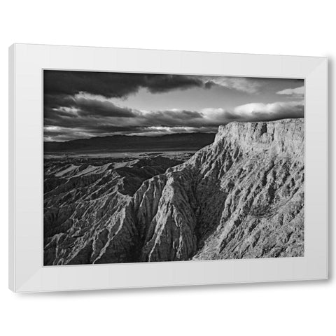 California, Anza Borrego SP Arid landscape White Modern Wood Framed Art Print by Flaherty, Dennis