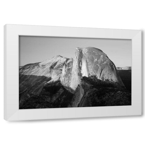 CA, Yosemite Half Dome seen from Glacier Point White Modern Wood Framed Art Print by Flaherty, Dennis