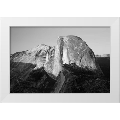 CA, Yosemite Half Dome seen from Glacier Point White Modern Wood Framed Art Print by Flaherty, Dennis