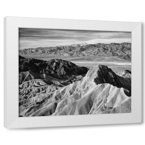 CA, Death Valley NP Manley Beacon at sunrise White Modern Wood Framed Art Print by Flaherty, Dennis