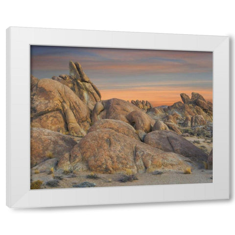 California Sunset in the Alabama Hills White Modern Wood Framed Art Print by Paulson, Don