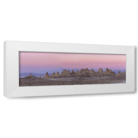 California Panoramic of Trona Pinnacles White Modern Wood Framed Art Print by Paulson, Don