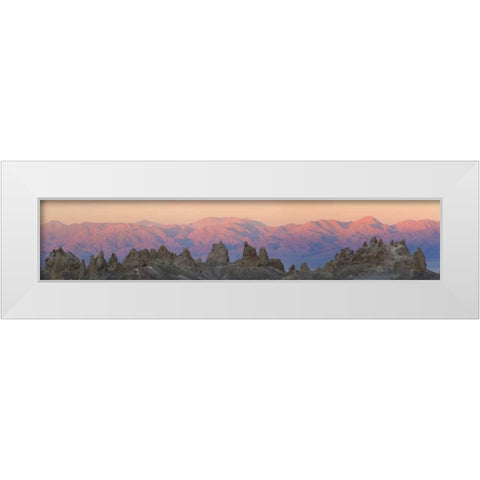 California Panoramic of Trona Pinnacles White Modern Wood Framed Art Print by Paulson, Don