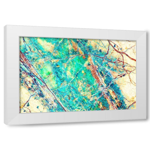 California Detail of marble rock patterns White Modern Wood Framed Art Print by Jaynes Gallery