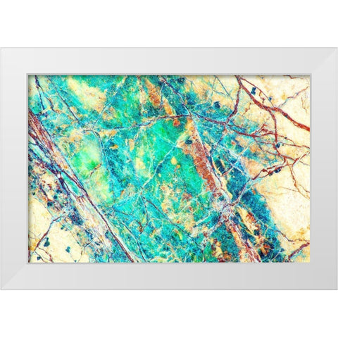 California Detail of marble rock patterns White Modern Wood Framed Art Print by Jaynes Gallery