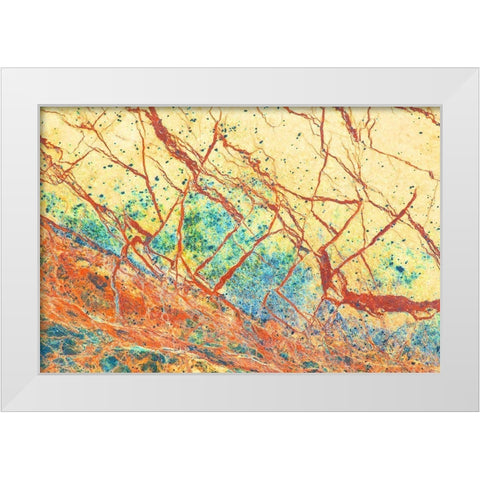 California Detail of marble rock patterns White Modern Wood Framed Art Print by Jaynes Gallery