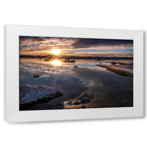 Usa-California-Sierra Nevada-Mono Lake White Modern Wood Framed Art Print by Sederquist, Betty