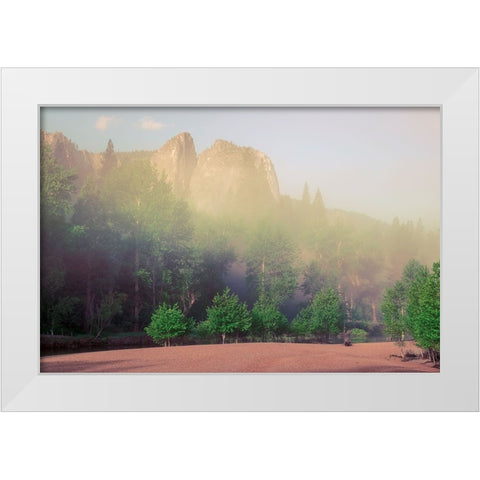 USA-Yosemite National Park-Swinging Bridge area White Modern Wood Framed Art Print by Theodore, George and Marilu