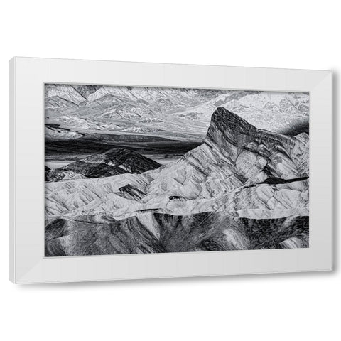 USA-Death Valley-Zabriskie Point White Modern Wood Framed Art Print by Theodore, George and Marilu