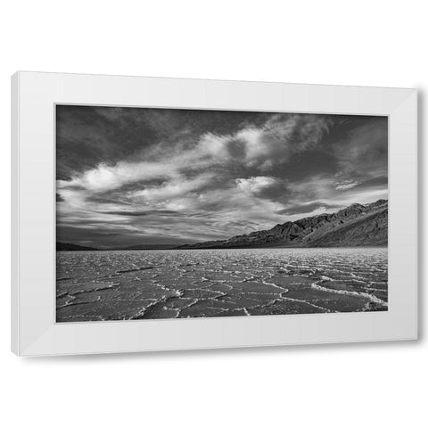 Death Valley-Badwater White Modern Wood Framed Art Print by Theodore, George and Marilu