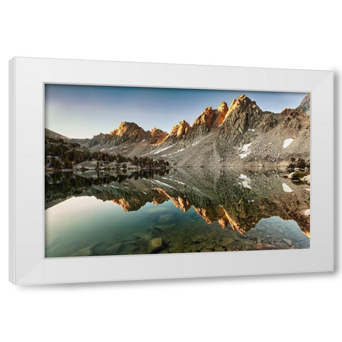 Morning Light-Kearsarge Lake-High Sierra White Modern Wood Framed Art Print by Ford, John