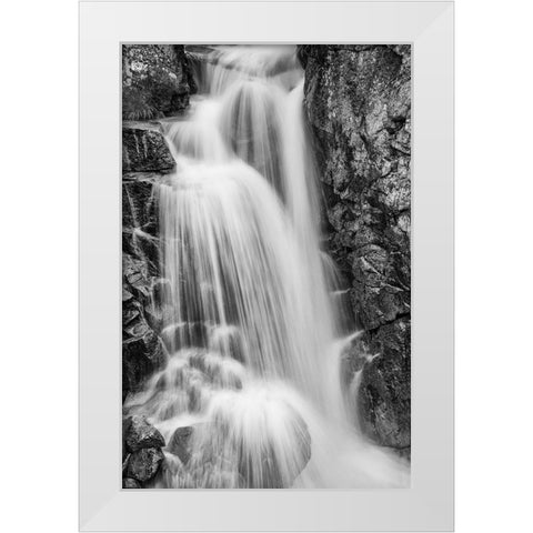 Wildcat Falls-Yosemite White Modern Wood Framed Art Print by Ford, John