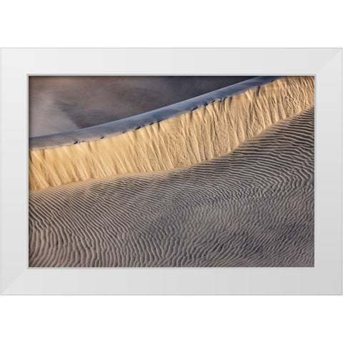 Mesquite Dunes-Death Valley National Park-California White Modern Wood Framed Art Print by Ford, John