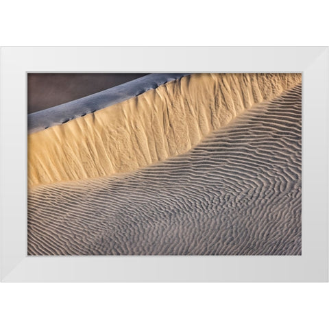 Mesquite Dunes-Death Valley National Park-California White Modern Wood Framed Art Print by Ford, John