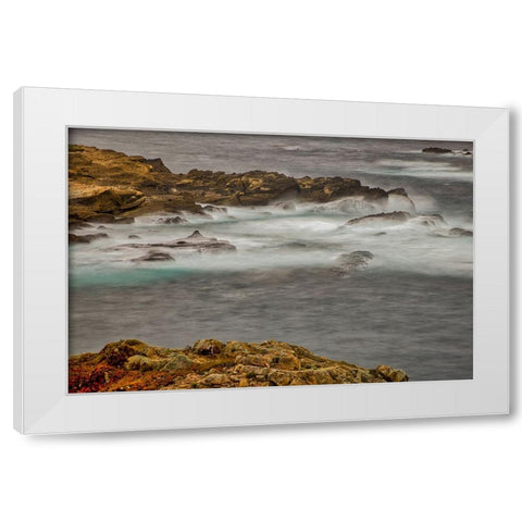 Point Lobos-Carmel-California White Modern Wood Framed Art Print by Ford, John